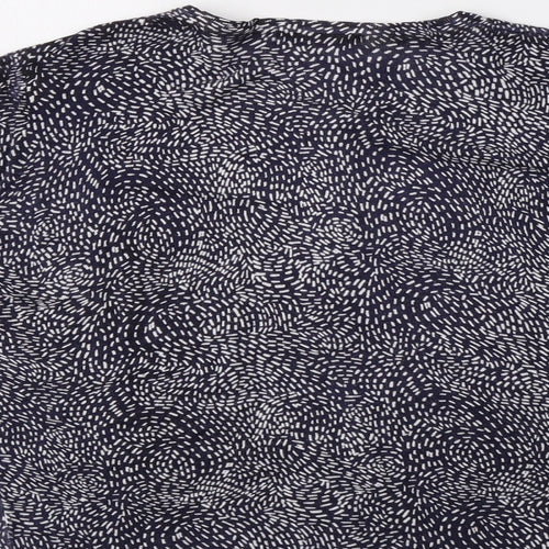 TU Womens Blue Geometric  Cardigan Jumper Size 16