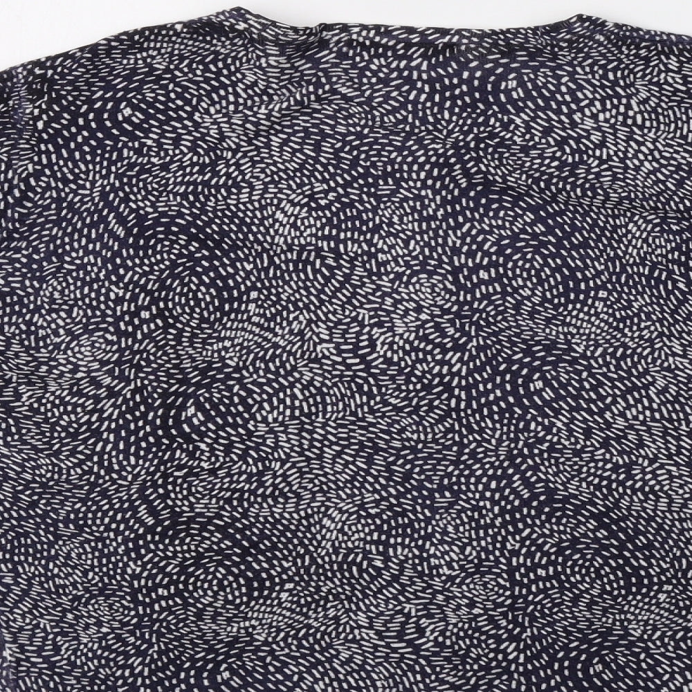 TU Womens Blue Geometric  Cardigan Jumper Size 16