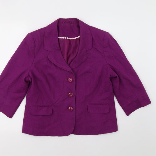 BHS Womens Purple   Jacket Blazer Size 16