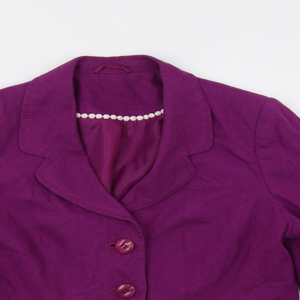 BHS Womens Purple   Jacket Blazer Size 16