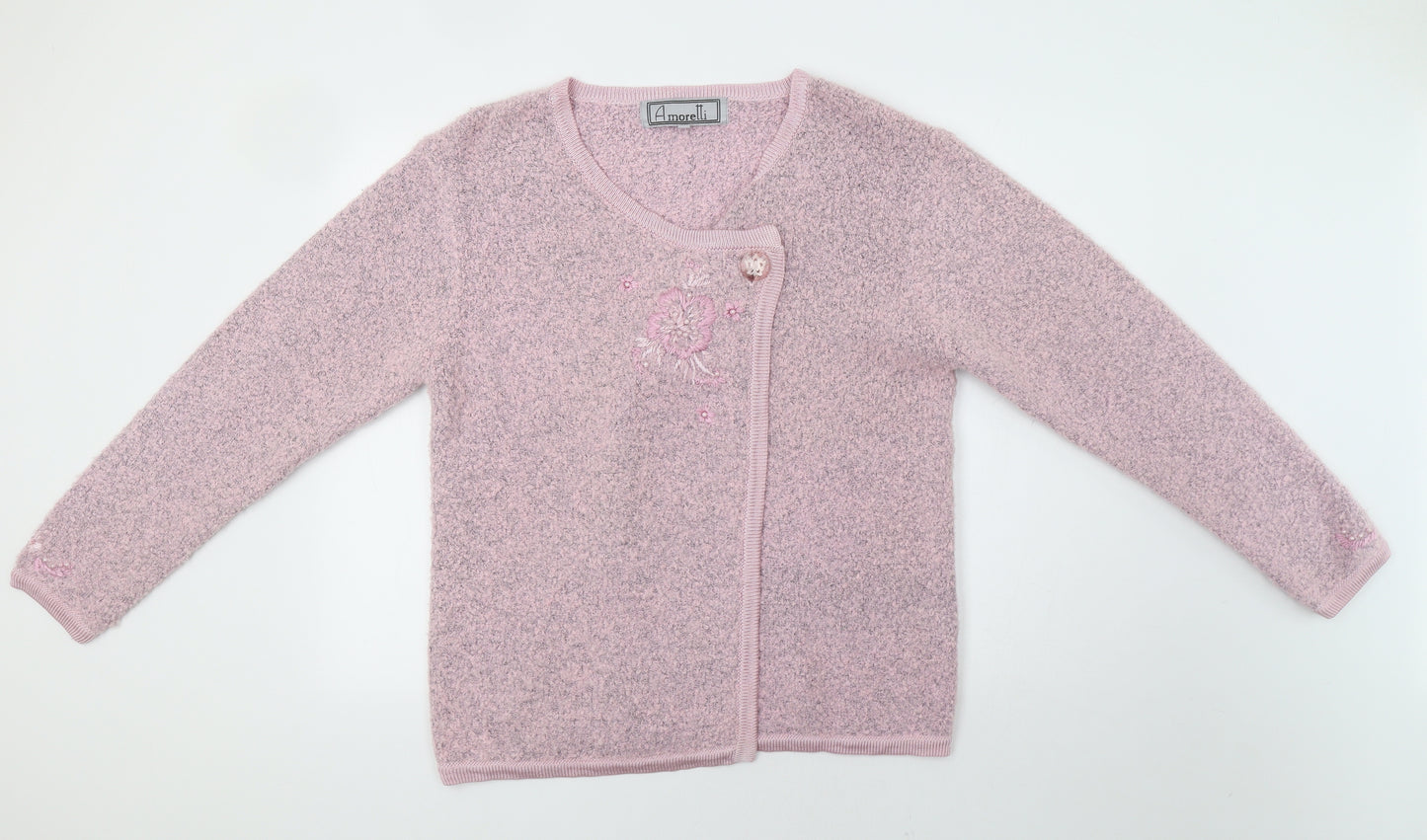 Amolretti Womens Pink   Cardigan Jumper Size XL