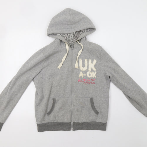 NMew Look Womens Grey   Full Zip Hoodie Size 14