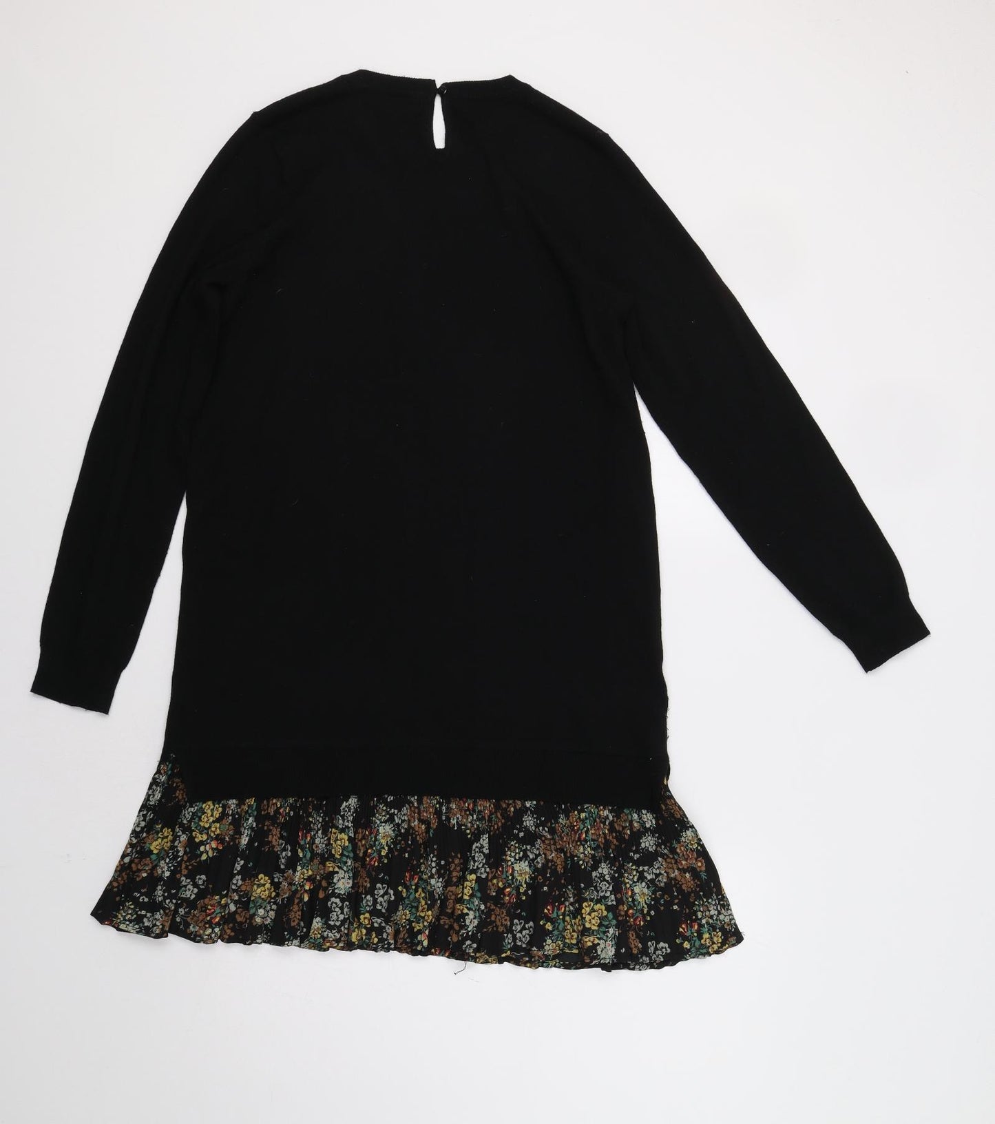 NEXT Womens Black Floral  Jumper Dress  Size 12