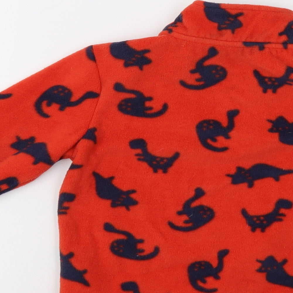 George Boys Orange   Henley Sweatshirt Size 3-4 Years  - Dinosaur Print