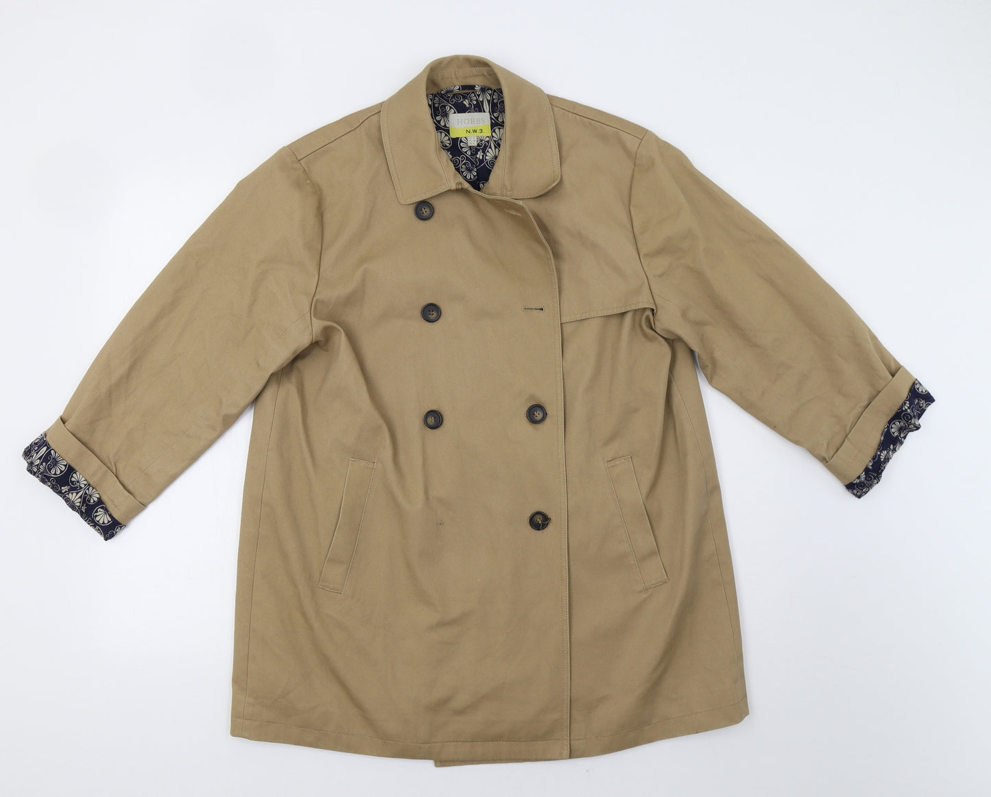 Hobbs Womens Beige   Trench Coat Coat Size 10
