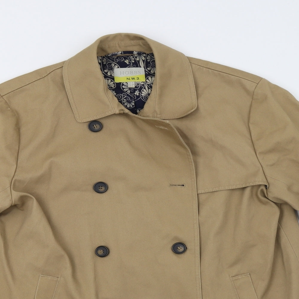 Hobbs Womens Beige   Trench Coat Coat Size 10
