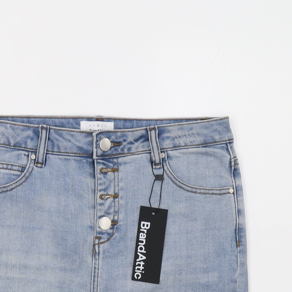 Brand Attic Womens Blue  Denim Mini Skirt Size 12
