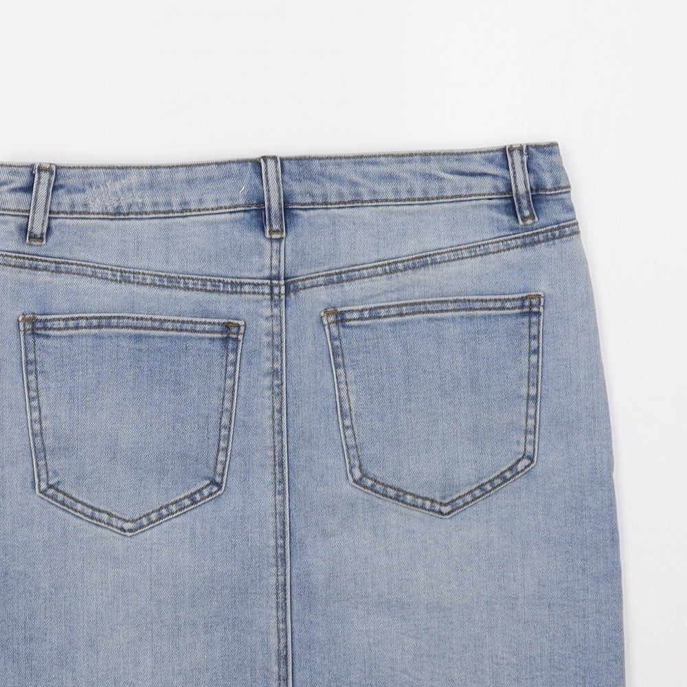 Brand Attic Womens Blue  Denim Mini Skirt Size 12