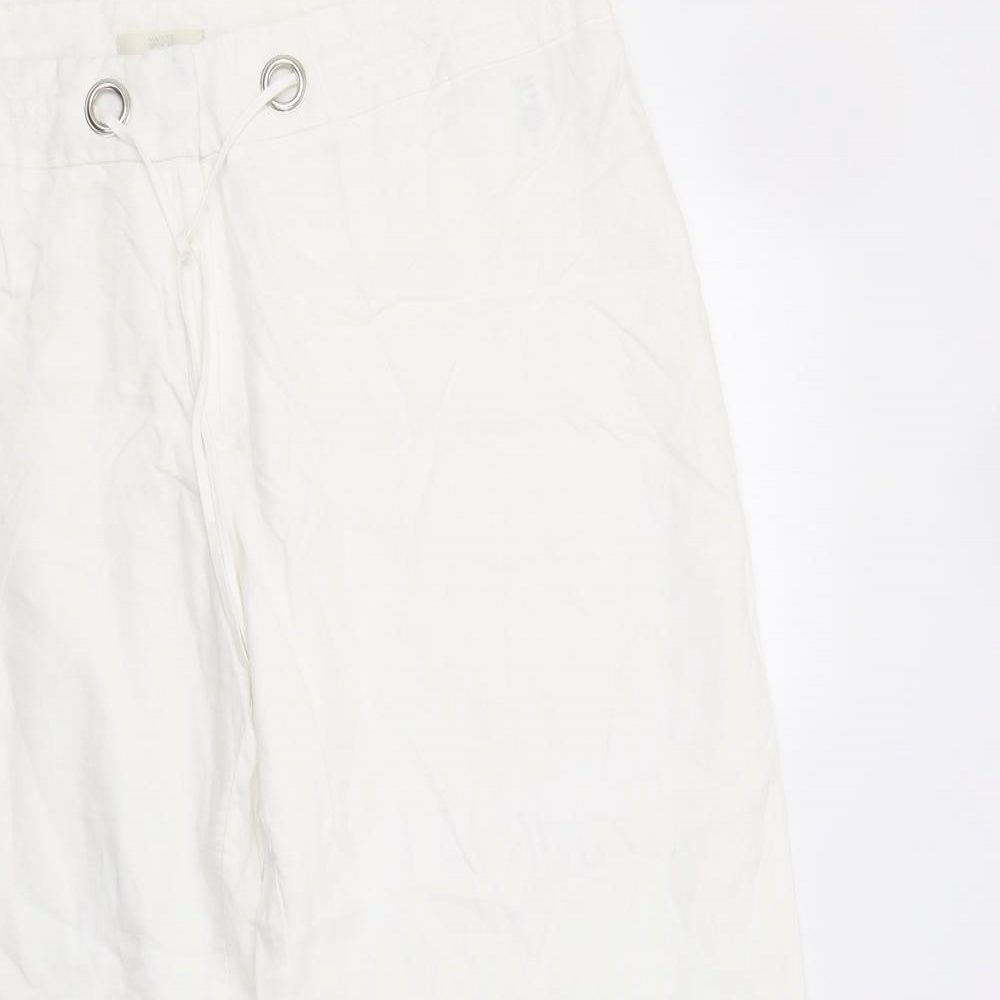 M&S Womens White   Trousers  Size 20 L30 in