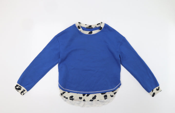 SheIn Womens Blue Pullover Sweatshirt Size L