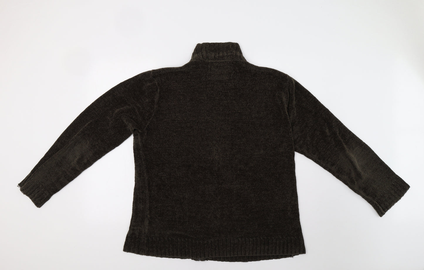 F&F Mens Brown   Full Zip Jumper Size L