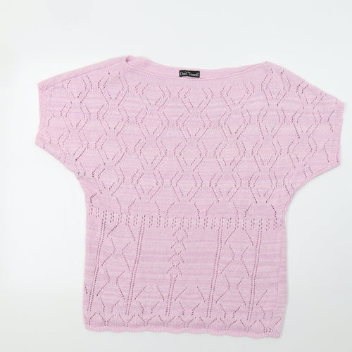 One Touch Womens Pink   Pullover Jumper Size M