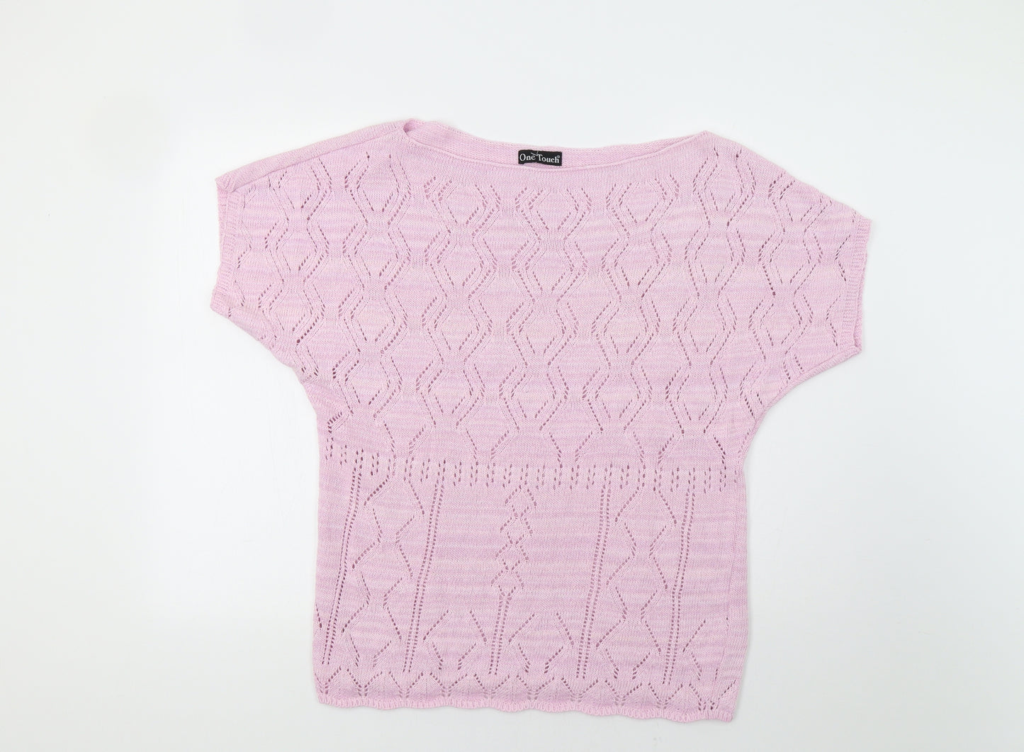 One Touch Womens Pink   Pullover Jumper Size M