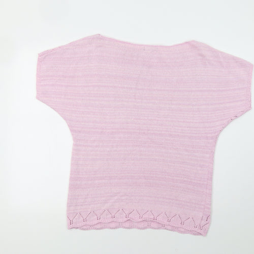One Touch Womens Pink   Pullover Jumper Size M