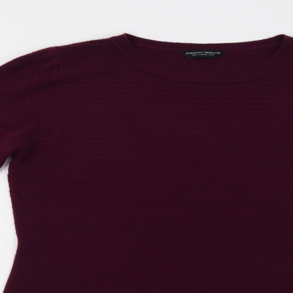 Dorothy Perkins Womens Purple   Jumper Dress  Size 18