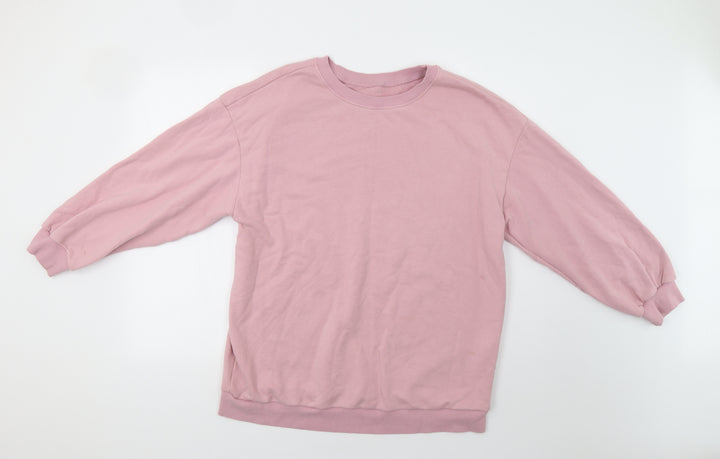 SheIn Womens Pink Pullover Sweatshirt Size S