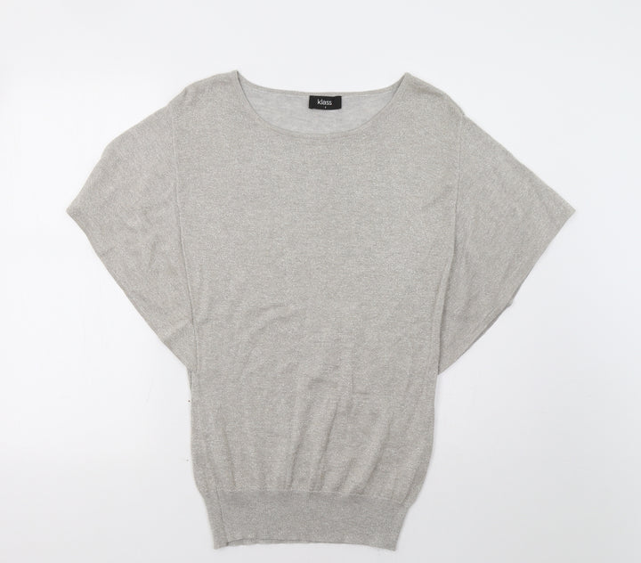 Kl;ass Womens Silver Pullover Jumper Size S