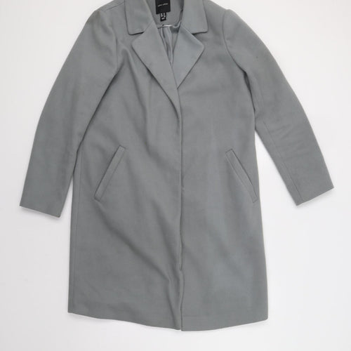 New Look Womens Grey   Motorcycle Jacket Coat Size 10