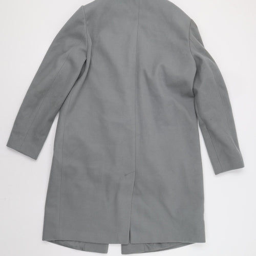 New Look Womens Grey   Motorcycle Jacket Coat Size 10
