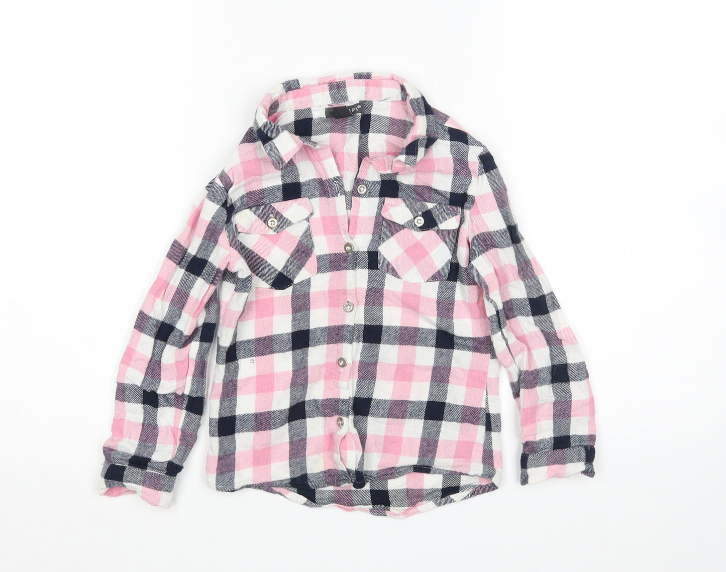 Primark Girls Multicoloured Check  Basic Button-Up Size 6-7 Years