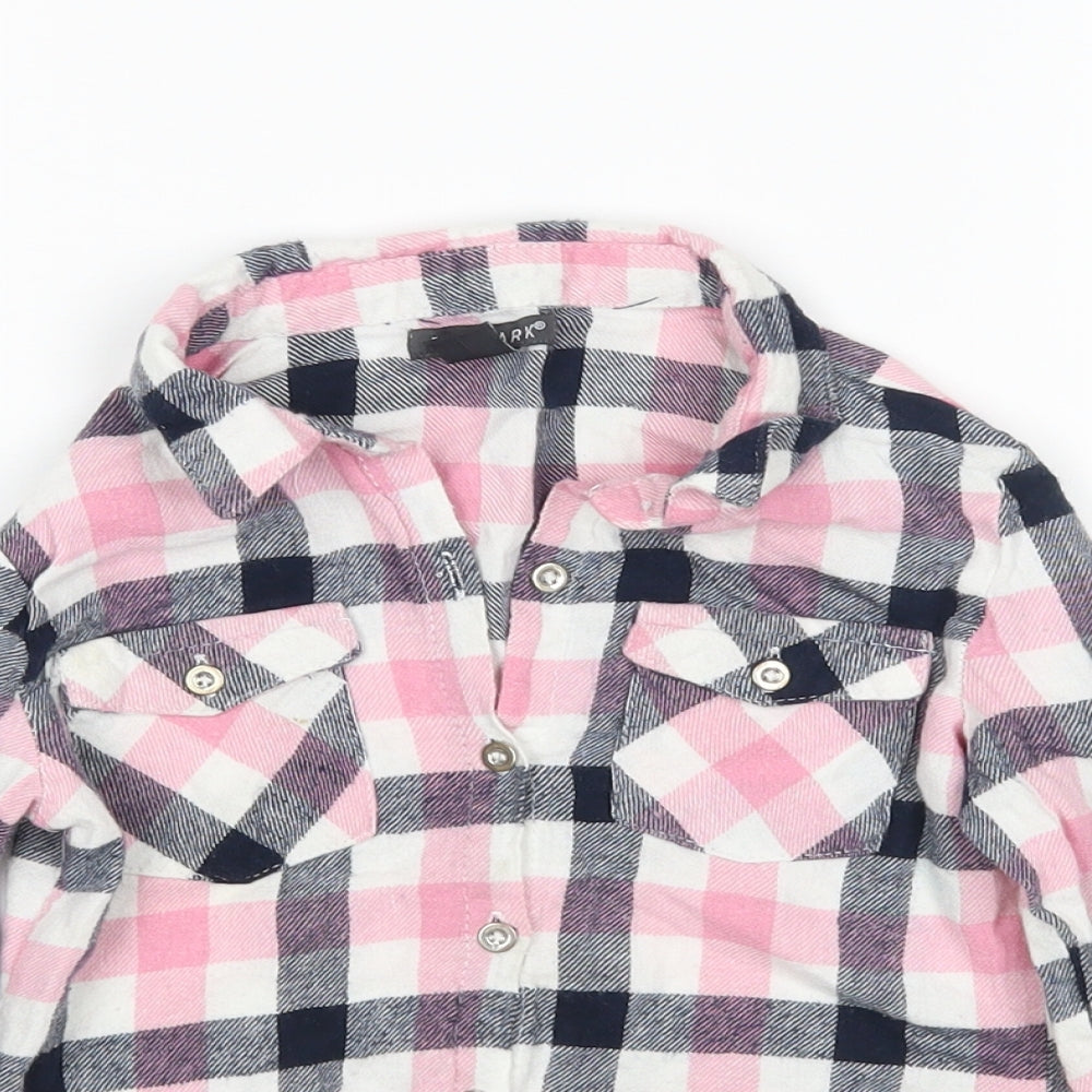 Primark Girls Multicoloured Check  Basic Button-Up Size 6-7 Years