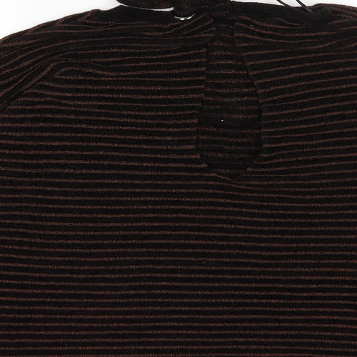 Mango Womens Brown Striped  Pullover Jumper Size M