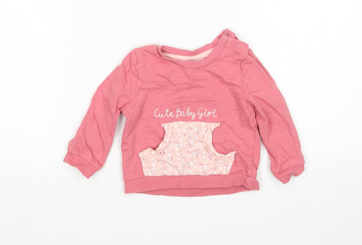 So Cute Girls Pink   Pullover Jumper Size 6-9 Months