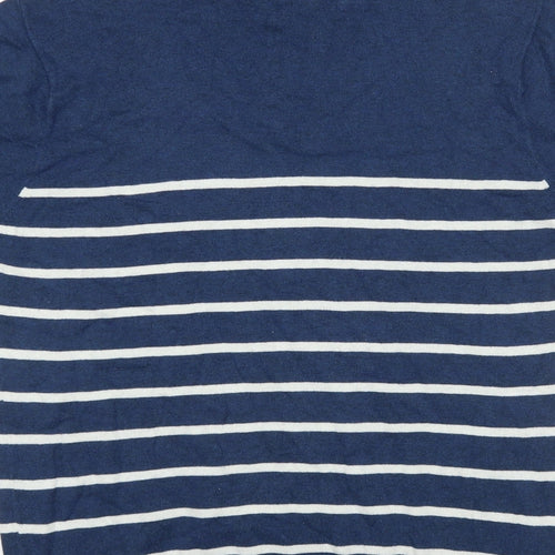 NEXT Mens Blue Striped   Polo Size L