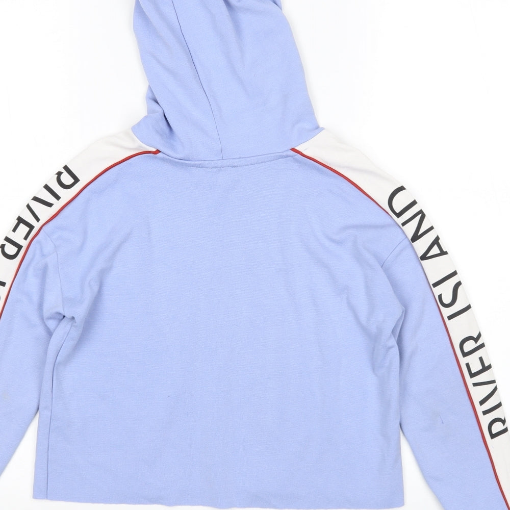 River Island Girls Blue   Pullover Hoodie Size 7-8 Years