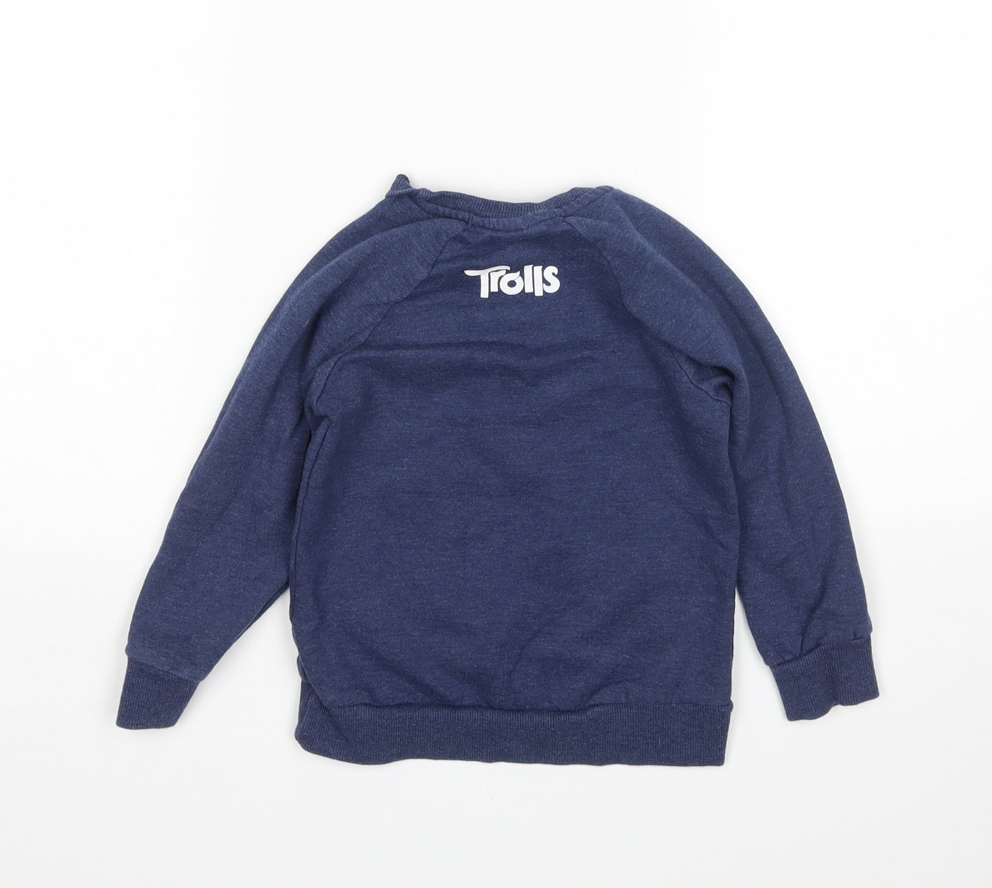 Character  Girls Blue   Pullover Sweatshirt Size 4 Years  - Trolls
