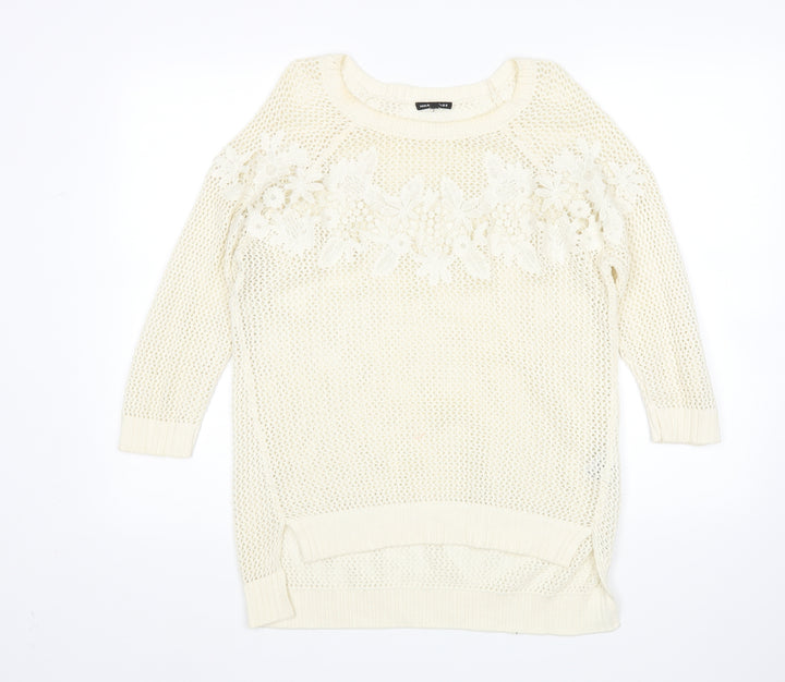 Warehouse Womens Beige Pullover Jumper Size 10