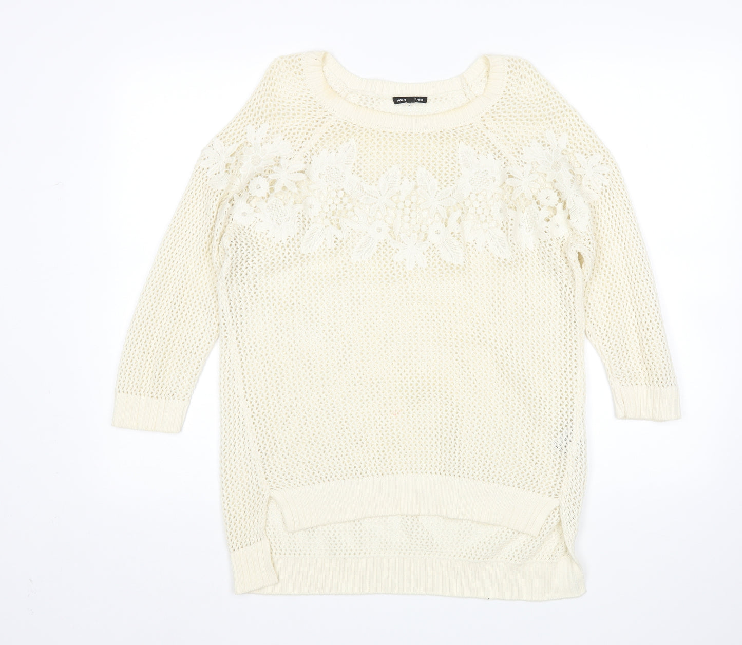 Warehouse Womens Beige   Pullover Jumper Size 10