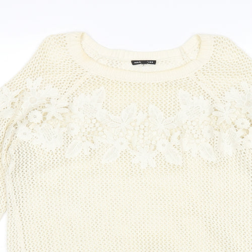 Warehouse Womens Beige   Pullover Jumper Size 10