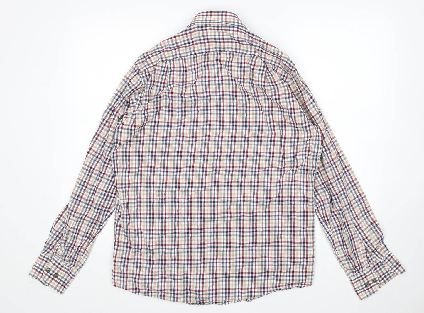 m&s Mens Multicoloured Check   Dress Shirt Size 15.5