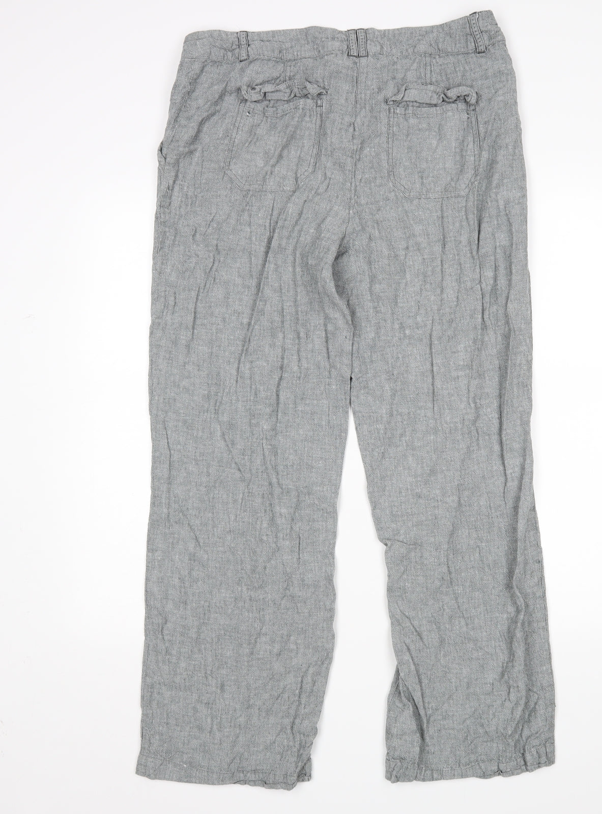 M&Co Womens Grey   Trousers  Size 14 L27 in