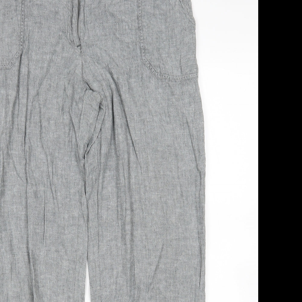 M&Co Womens Grey   Trousers  Size 14 L27 in