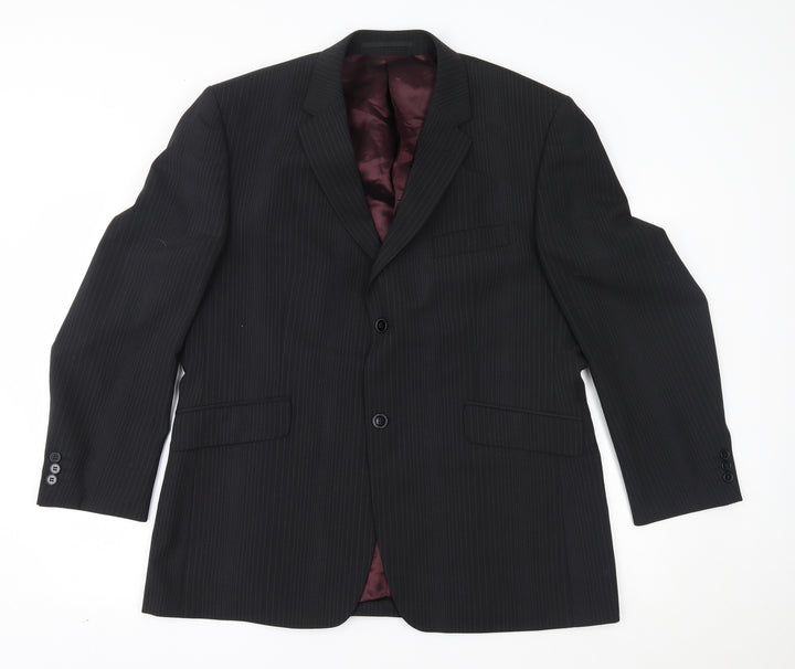 Burton Mens Black Striped Jacket Blazer