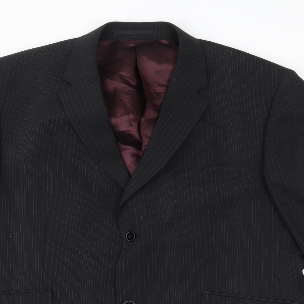 Burton Mens Black Striped  Jacket Blazer