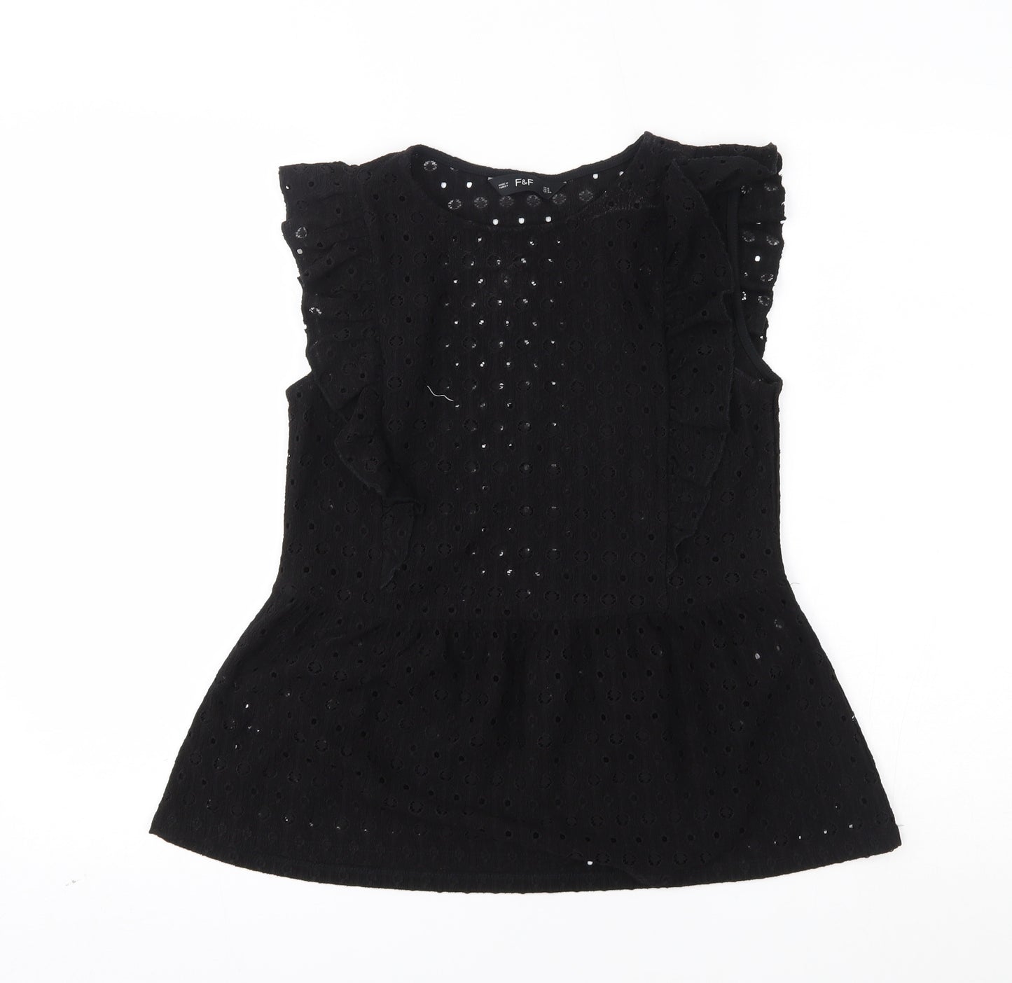 F&F Womens Black   Basic Blouse Size 6