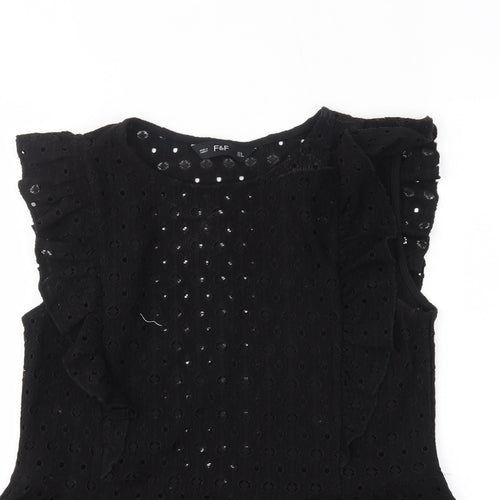 F&F Womens Black   Basic Blouse Size 6