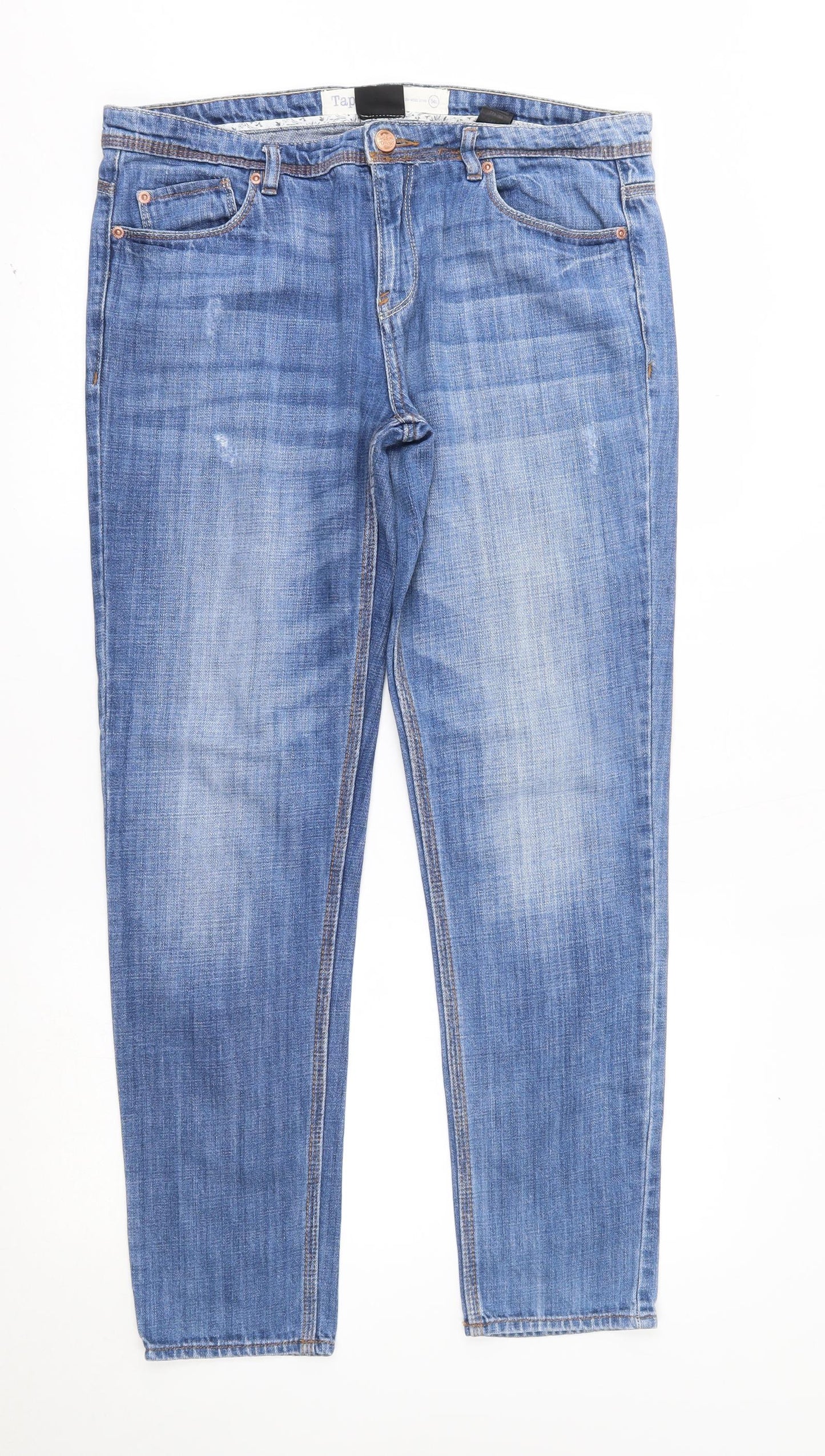 NEXT Womens Blue   Tapered Jeans Size 14 L30 in