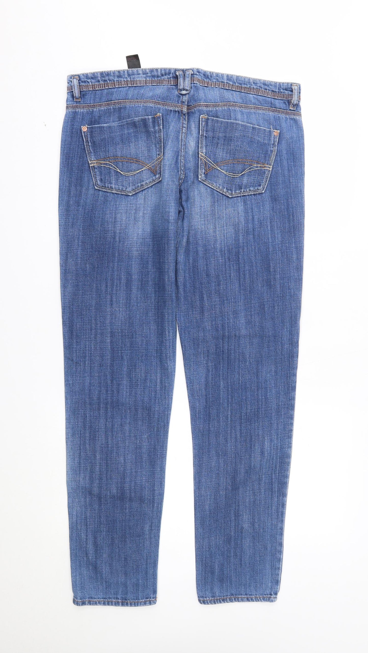 NEXT Womens Blue   Tapered Jeans Size 14 L30 in