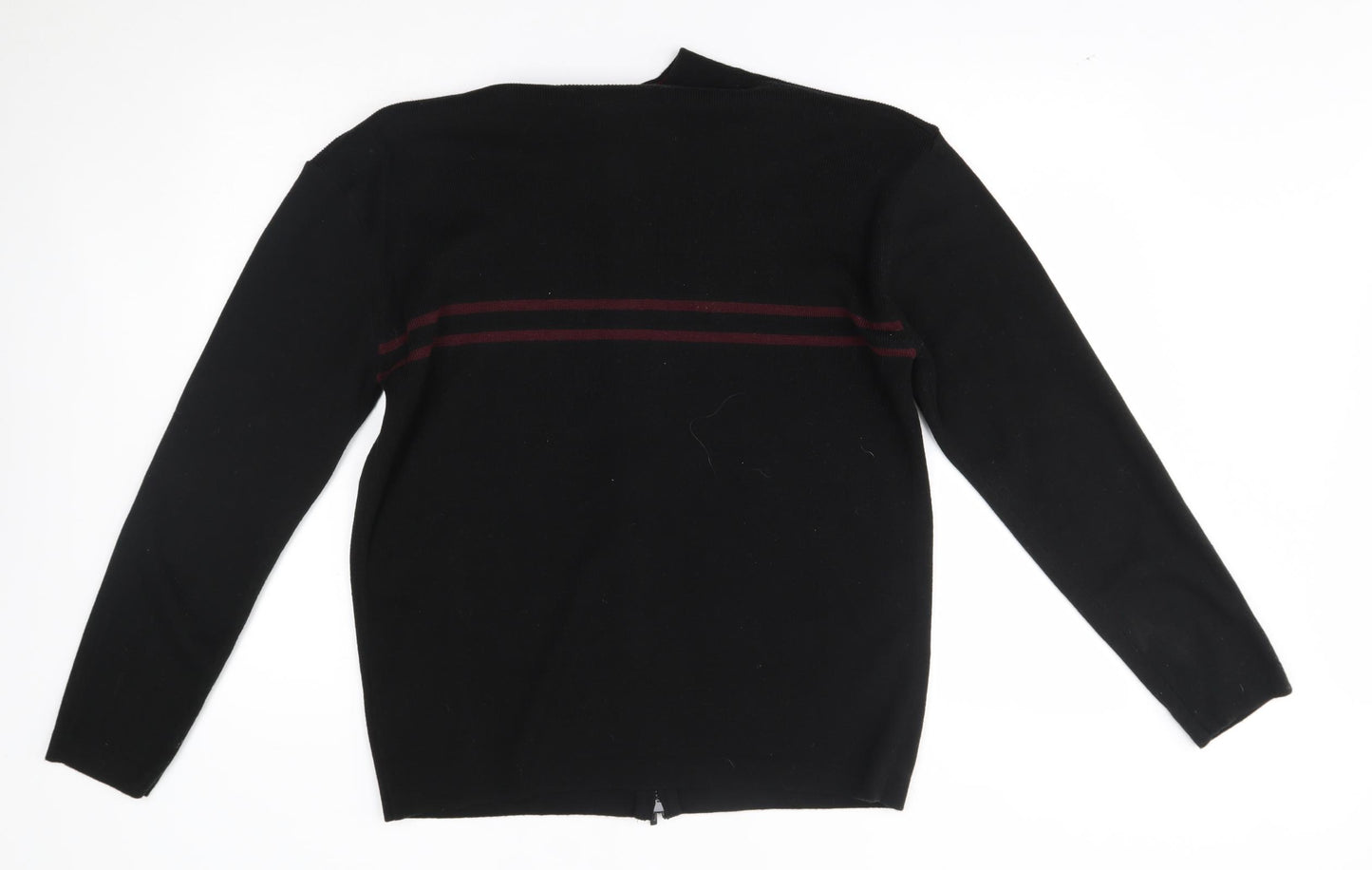 Preworn Womens Black   Full Zip Jumper Size L