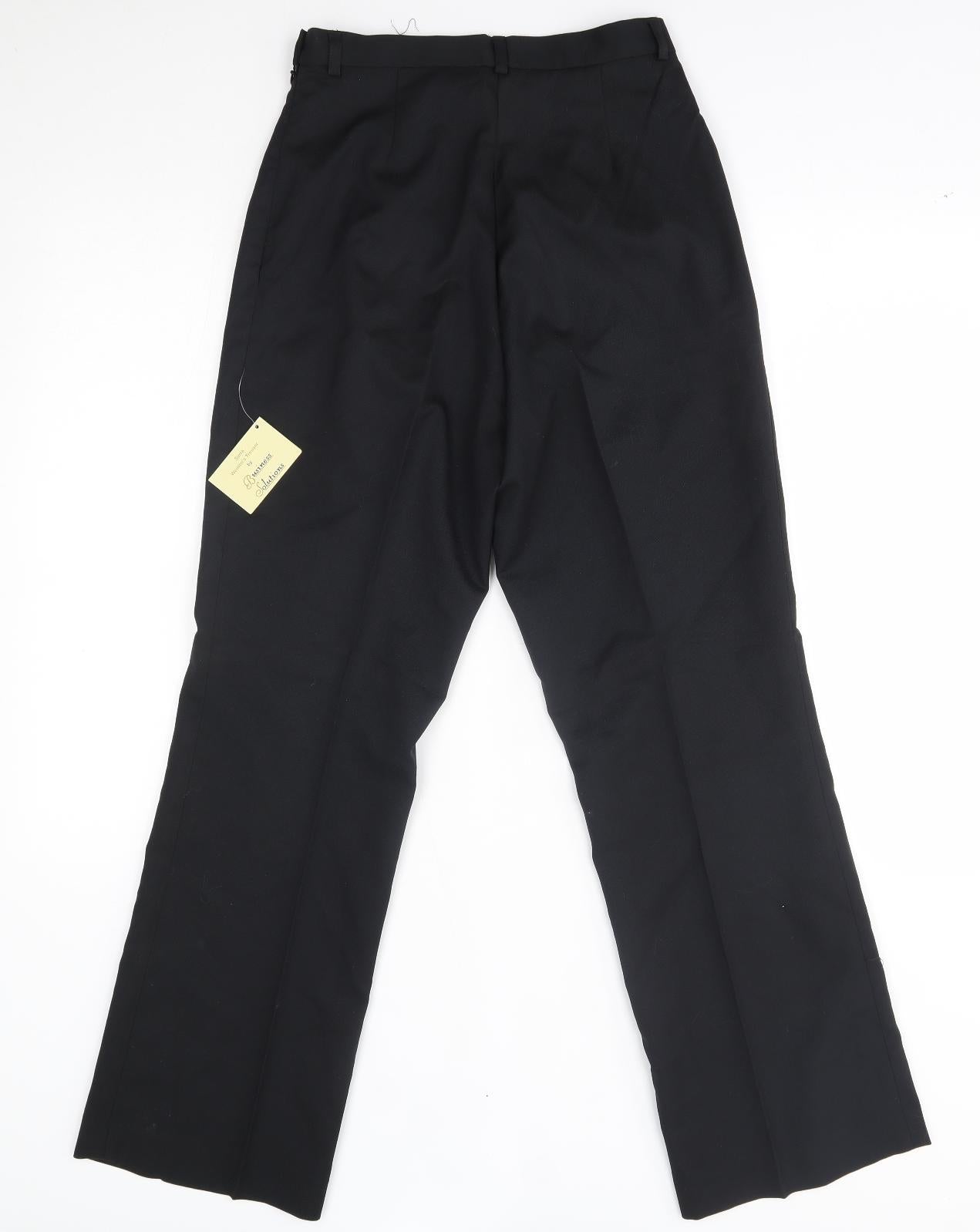business solutions Womens Black    Suit Trousers Size 10 L28 in