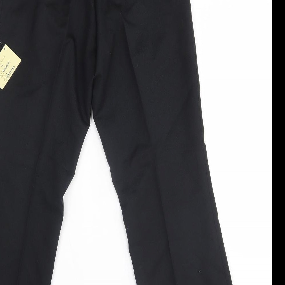 business solutions Womens Black    Suit Trousers Size 10 L28 in