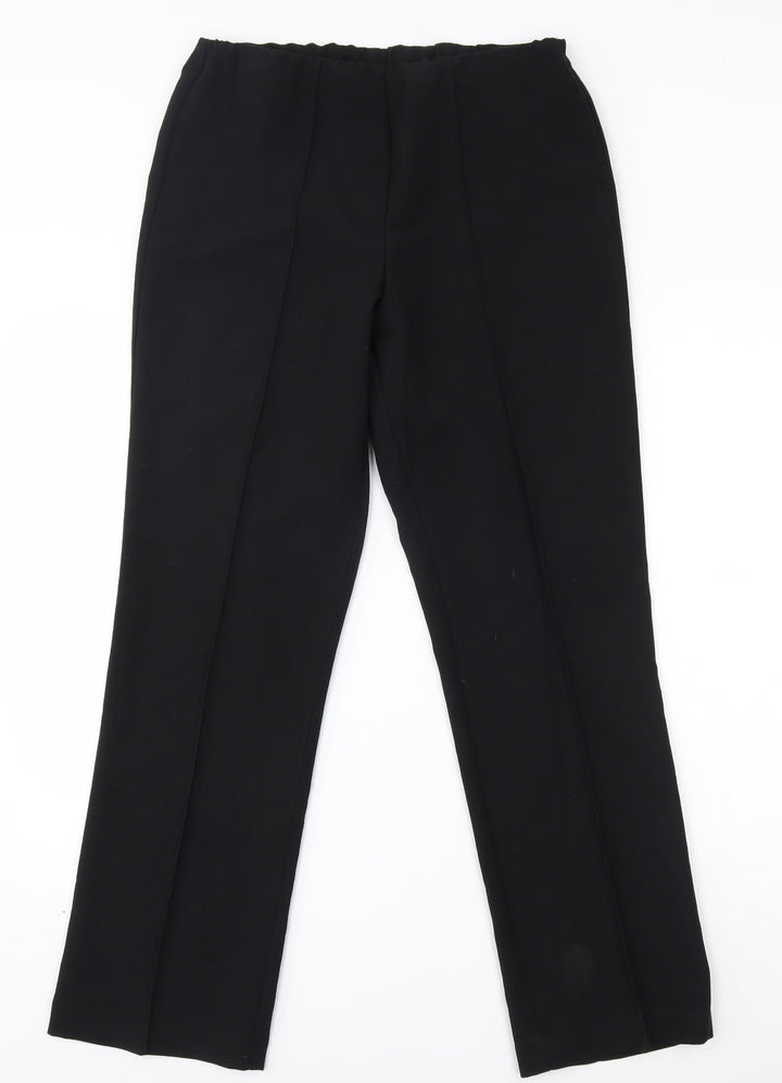 Mia Moda Womens Black   Trousers  Size 10 L28 in