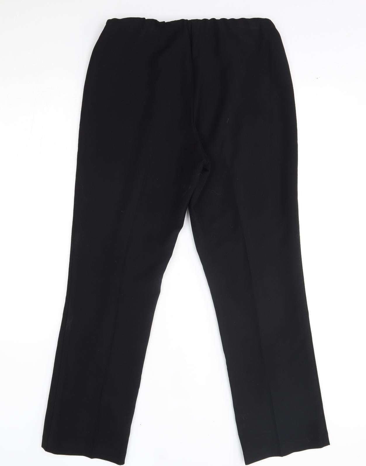 Mia Moda Womens Black   Trousers  Size 10 L28 in