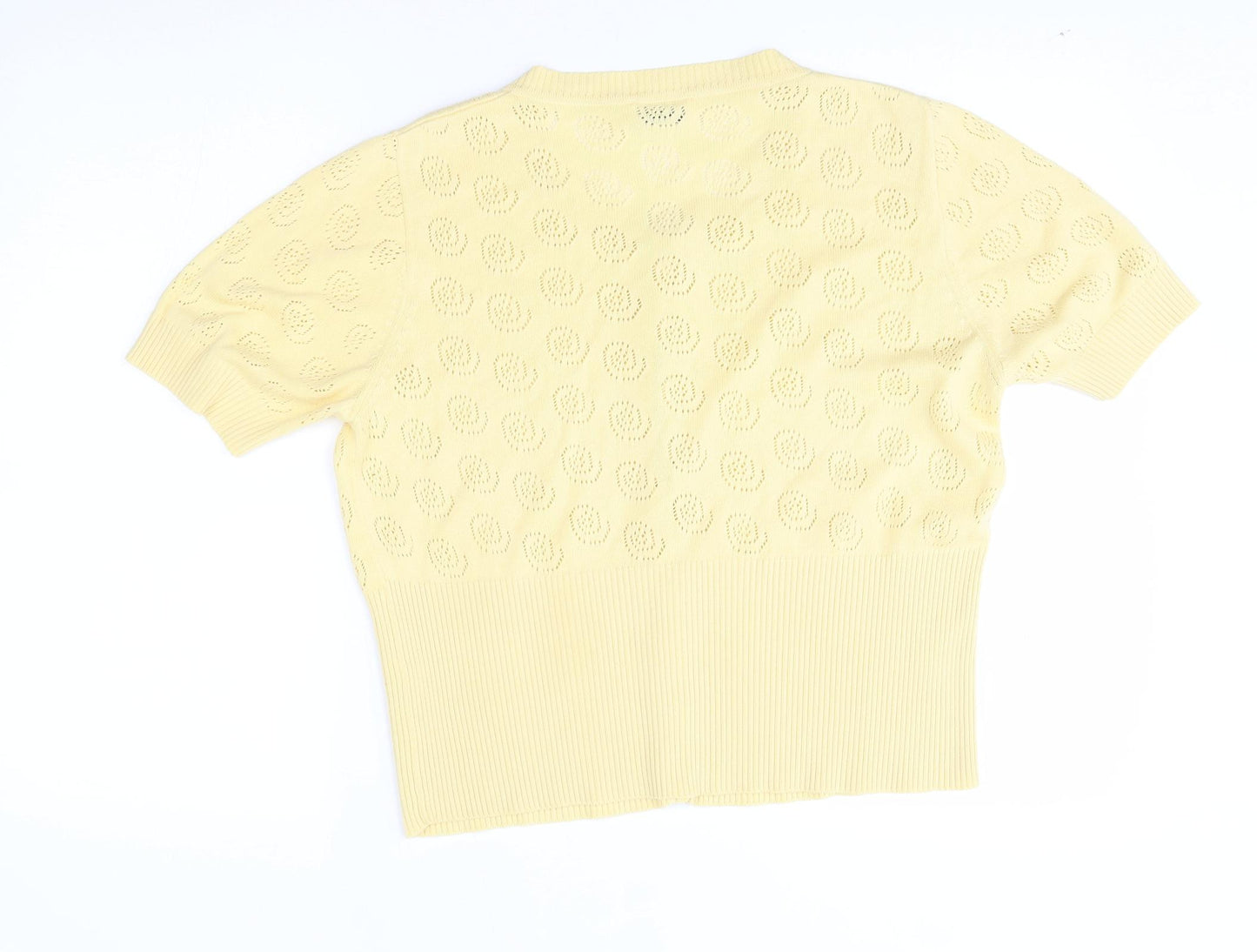 Preworn Womens Yellow   Cardigan Jumper Size 16