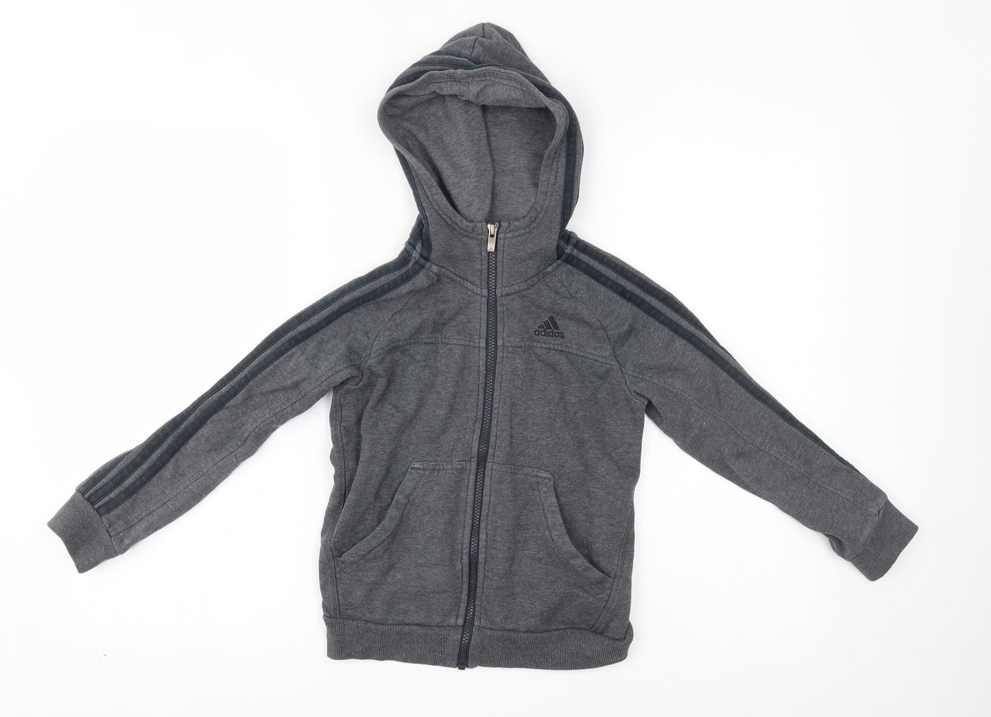 adidas Boys Grey   Pullover Hoodie Size 7-8 Years