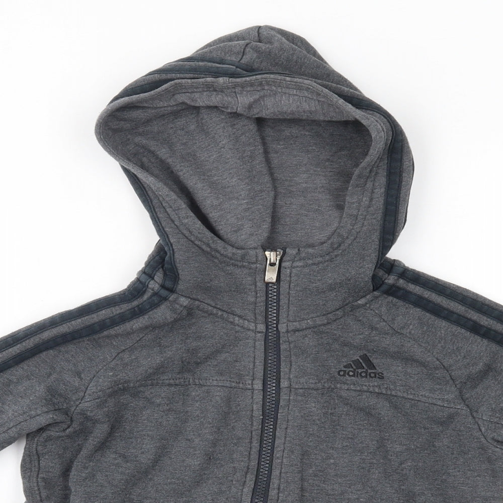 adidas Boys Grey   Pullover Hoodie Size 7-8 Years